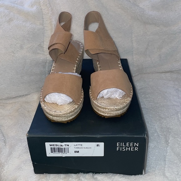 NWT Eileen Fisher Weslia Espadrille Wedge Sandal - Picture 7 of 14